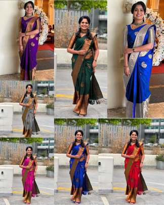 BEAUTIFUL RICH PALLU & JACQUARD WORK ON ALL OVER THE SAREE Designer Saree