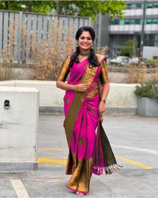 BEAUTIFUL RICH PALLU & JACQUARD WORK ON ALL OVER THE SAREE sattin silk designer saree