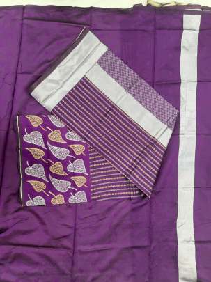BEAUTIFUL RICH PALLU & JACQUARD WORK Lichi Silk Saree