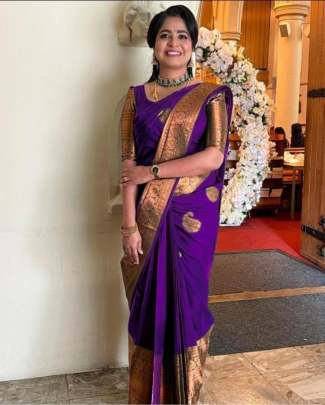 BEAUTIFUL RICH PALLU & JACQUARD WORK ON ALL OVER THE SAREE sattin silk designer saree