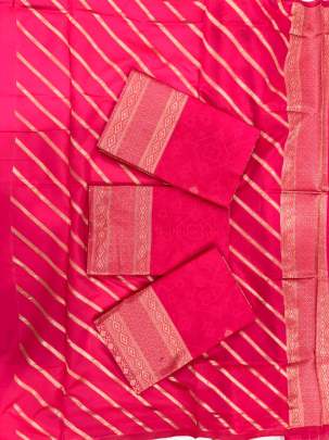 BEAUTIFUL RICH PALLU & JACQUARD WORK  Lichi Silk Saree
