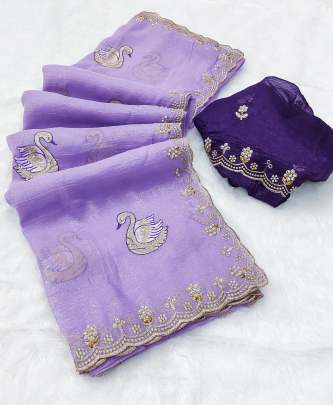 Beautiful Party wear saree sattin silk designer saree