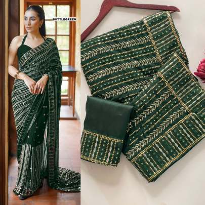 Bollywood BlockBuster Design Party wear saree