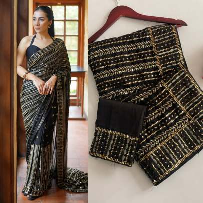 Bollywood BlockBuster Design Party wear saree