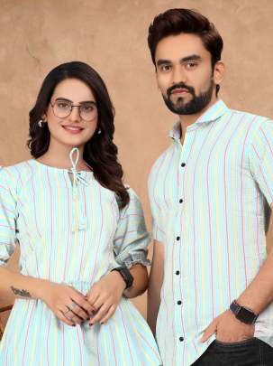 Couple Mens Shirt & Female Tunic Combo  COUPLE COMBO SEAT