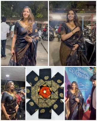 EXCLUSIVE JACQUARD BORDER. Lichi Silk Saree