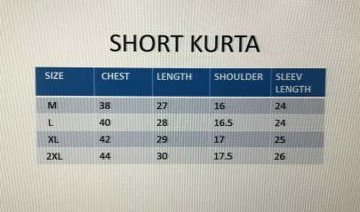 FABAL Mens Short Kurta