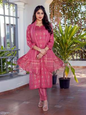 Fully Stiched Rayon Kurti Pant Dupatta Cotton kurti seat 