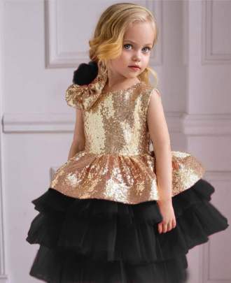 Golden Bloom Soft Net Gown  gown