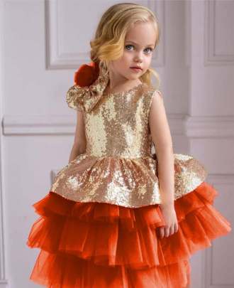 Golden Bloom Soft Net Gown  gown