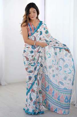 Heavy Georgette Silk Saree Silk saree