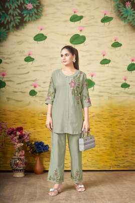 Heavy Rayon Cord Set Cotton kurti seat 