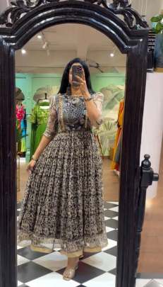  Kalamkari Gown Kids Wear