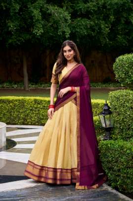 Kanchipuram half saree Half Saree