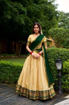 Kanchipuram half saree Half Saree