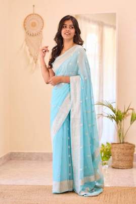 LILAN SOFT COTTON FABRIC Party wear saree