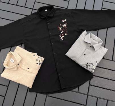 LINEN FABRIC FULL SLEEVE SHIRT Mens Shirt