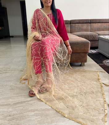Net Dupatta  premium Dupatta