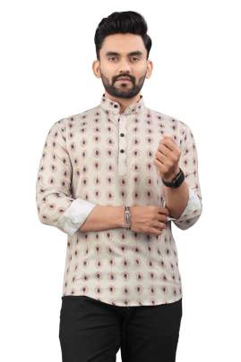 PRINT SHORT KURTA Mens Short Kurta