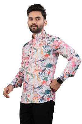PRINT SHORT KURTA Mens Short Kurta