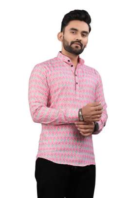 PRINT SHORT KURTA Mens Short Kurta
