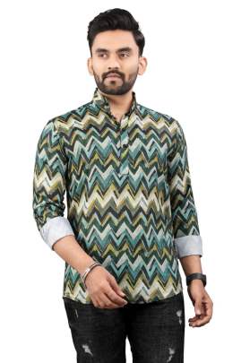 PRINT SHORT KURTA Mens Short Kurta