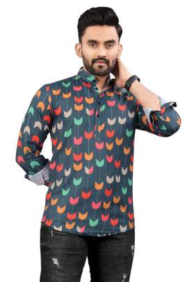 PRINT SHORT KURTA Mens Short Kurta