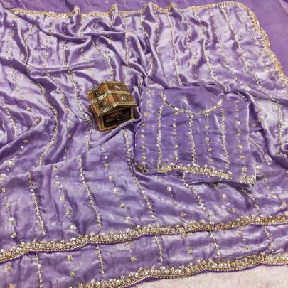 Pure Fandy Sattin Silk Saree Designer Saree