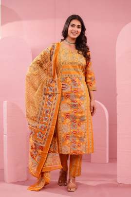 Pure Cotton Kurti Pent & Dupatta Set Cotton kurti seat 