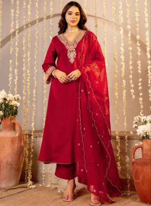 Roman Silk Kurta Pent Set 3 piece 