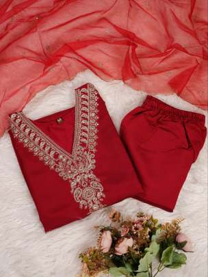 Roman Silk Kurta Pent Set 3 piece 