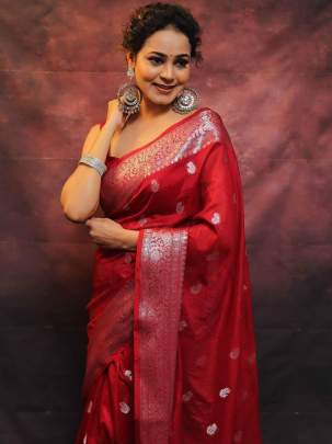 SAMAYANKA Lichi Silk Saree