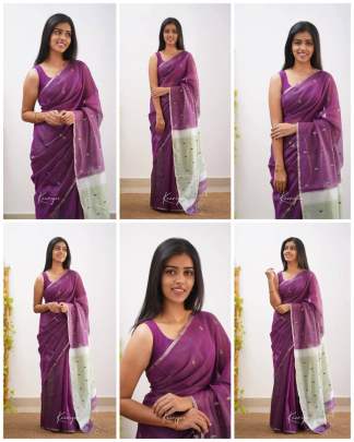 SOFT LILAN SLAB Lichi Silk Saree