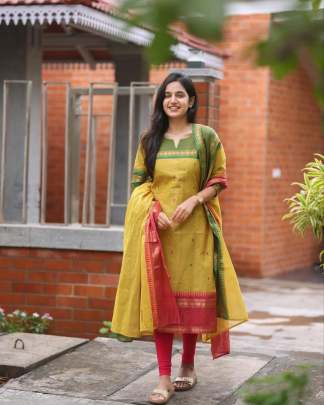 Varanika/Kasturi Premium Suit Set  Cotton kurti seat 