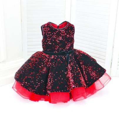 Velvet Sparkle Sequin Kids Party Gown gown