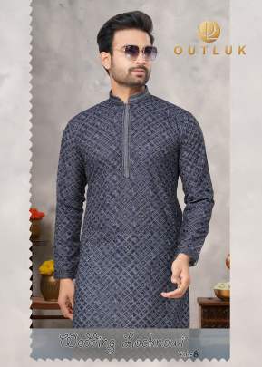 LUKHNOWI WORK KURTA PAYJA Mens Kurta With Payjama