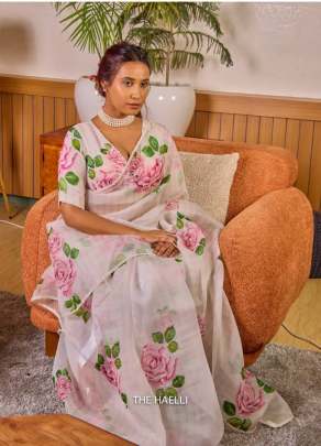 new exclusive floral handwork saree Party wear saree