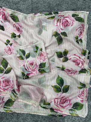 new exclusive floral handwork saree Party wear saree